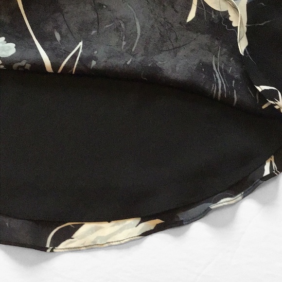 Aritzia Babaton Bennett Silk Mini Dress, Black With Floral Print, size XS - Picture 8 of 15